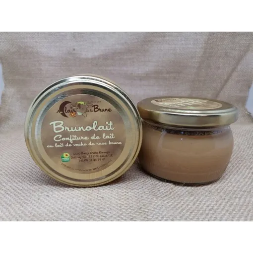 Confiture de lait maison réalisée dans une ferme familiale pour la chandeleur proche d'Agen, Montauban, Au Clair de la Brune